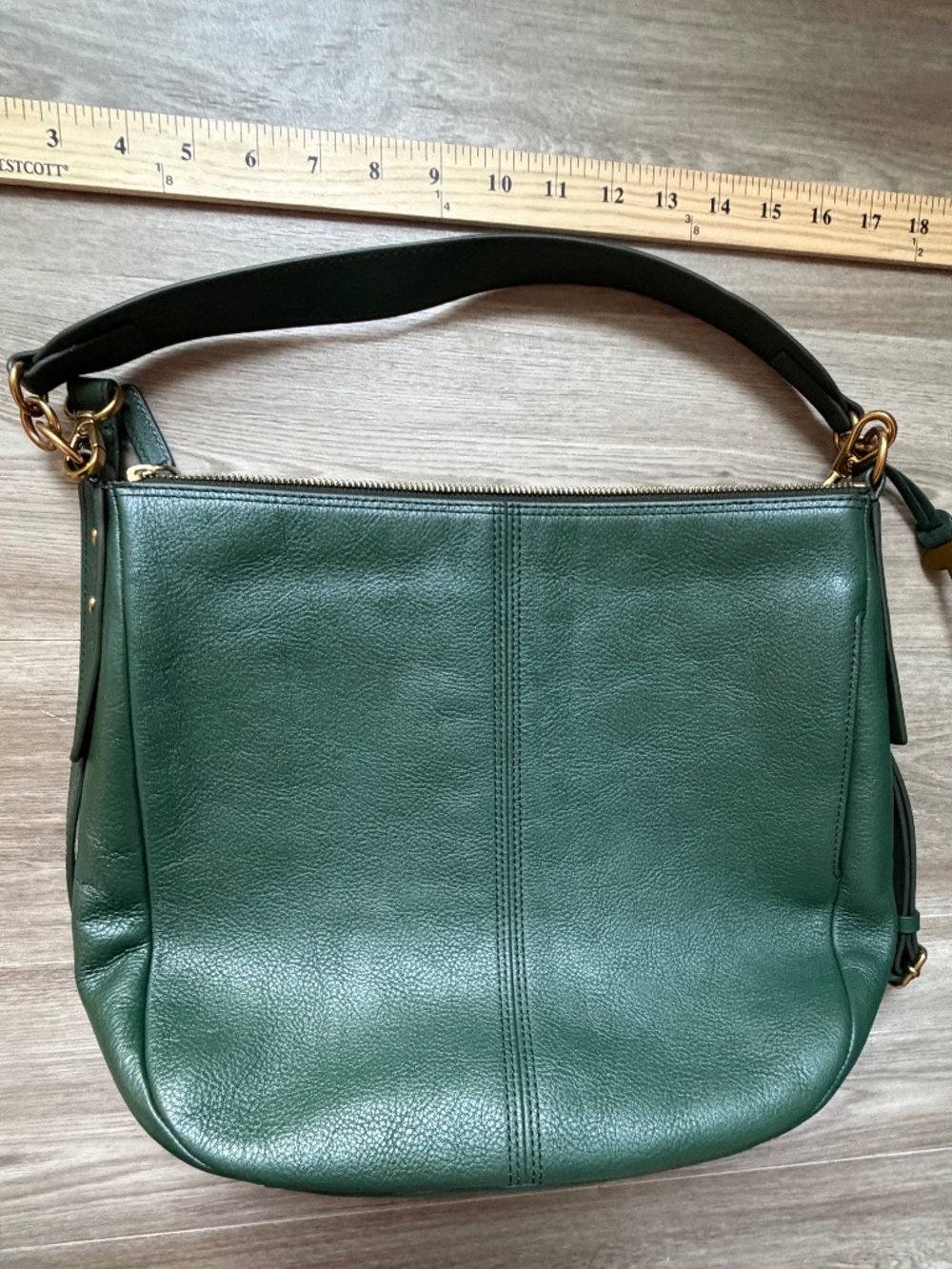 Fossil Jolie Leather Hobo Bag Forrest Green